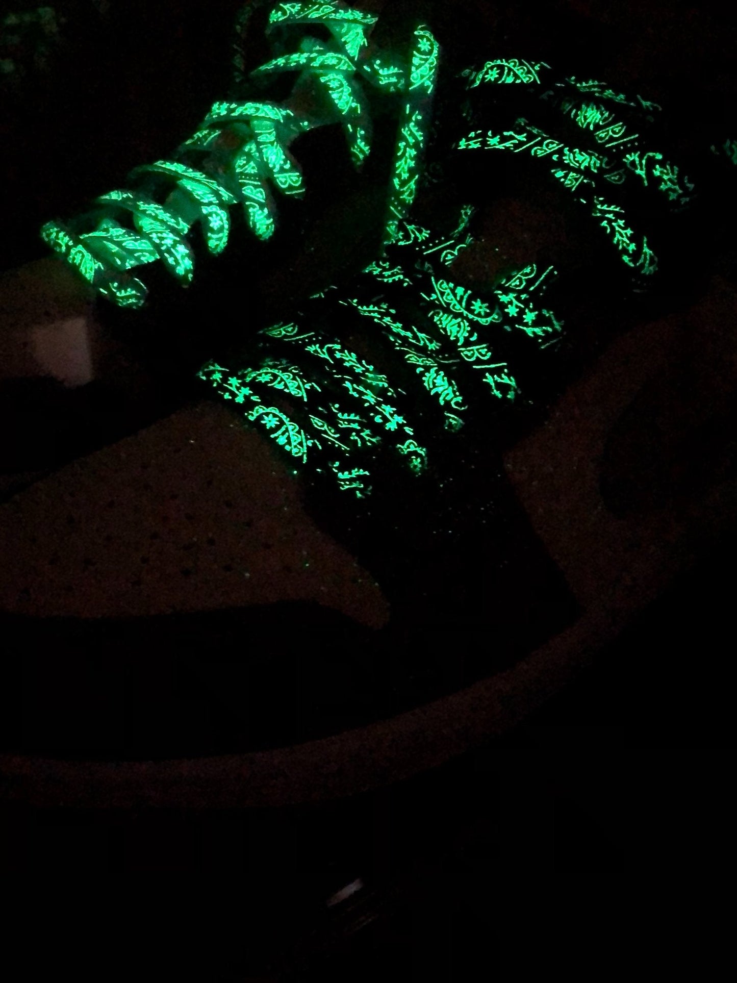 Black | Paisley Glow in the Dark Laces