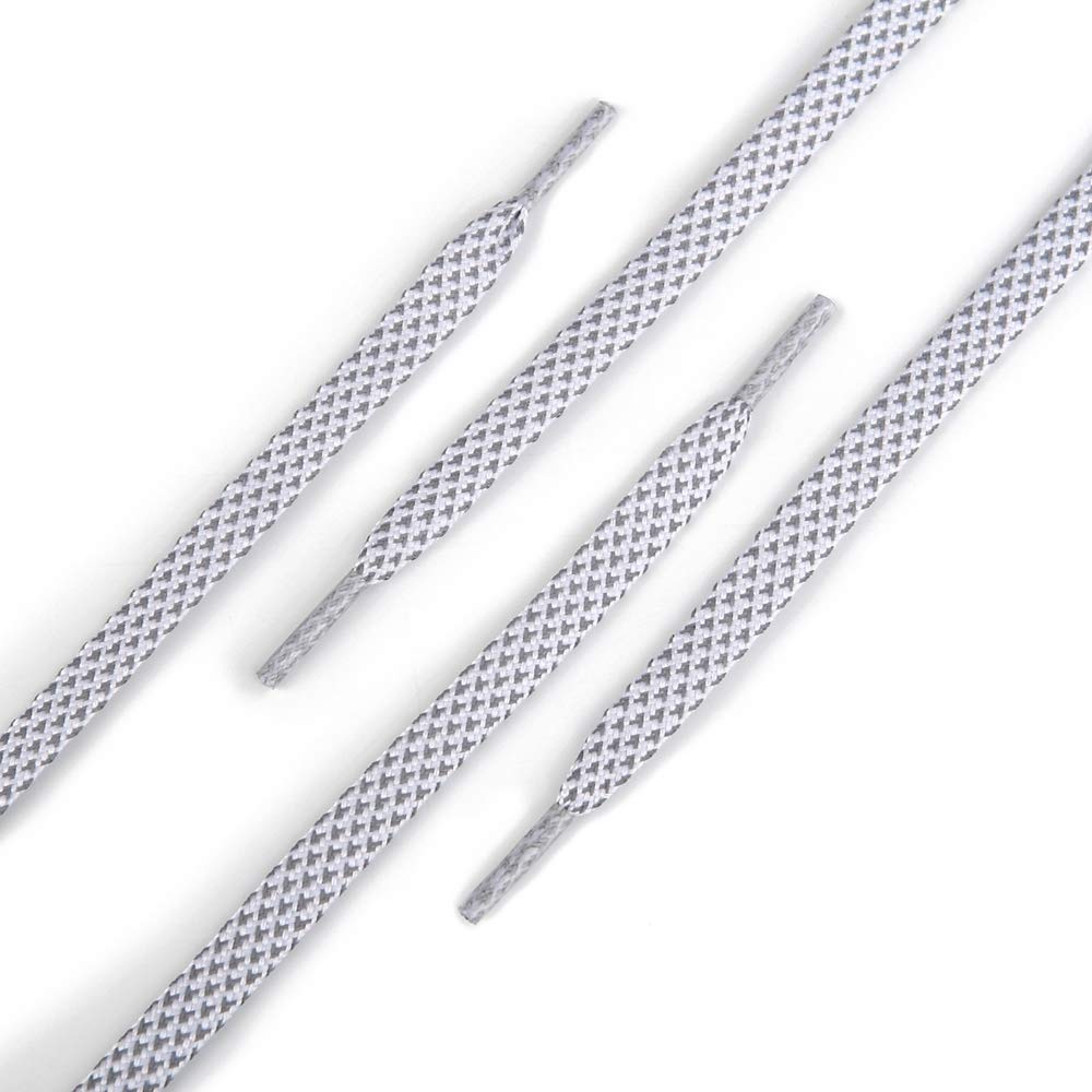 Ice White | Flat Reflective Laces