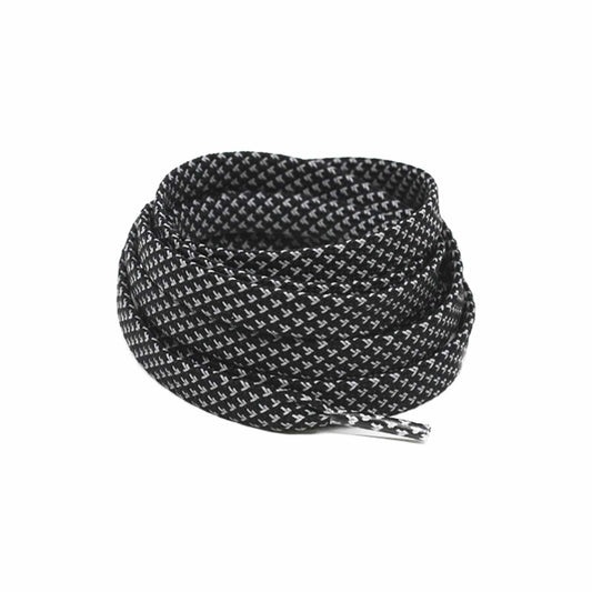 Charcoal Black | Flat Reflective Laces
