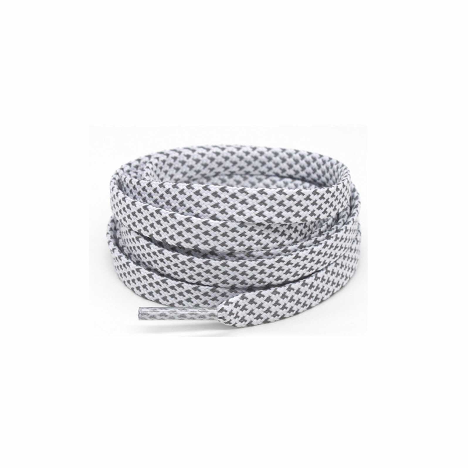 Ice White Flat Reflective Laces