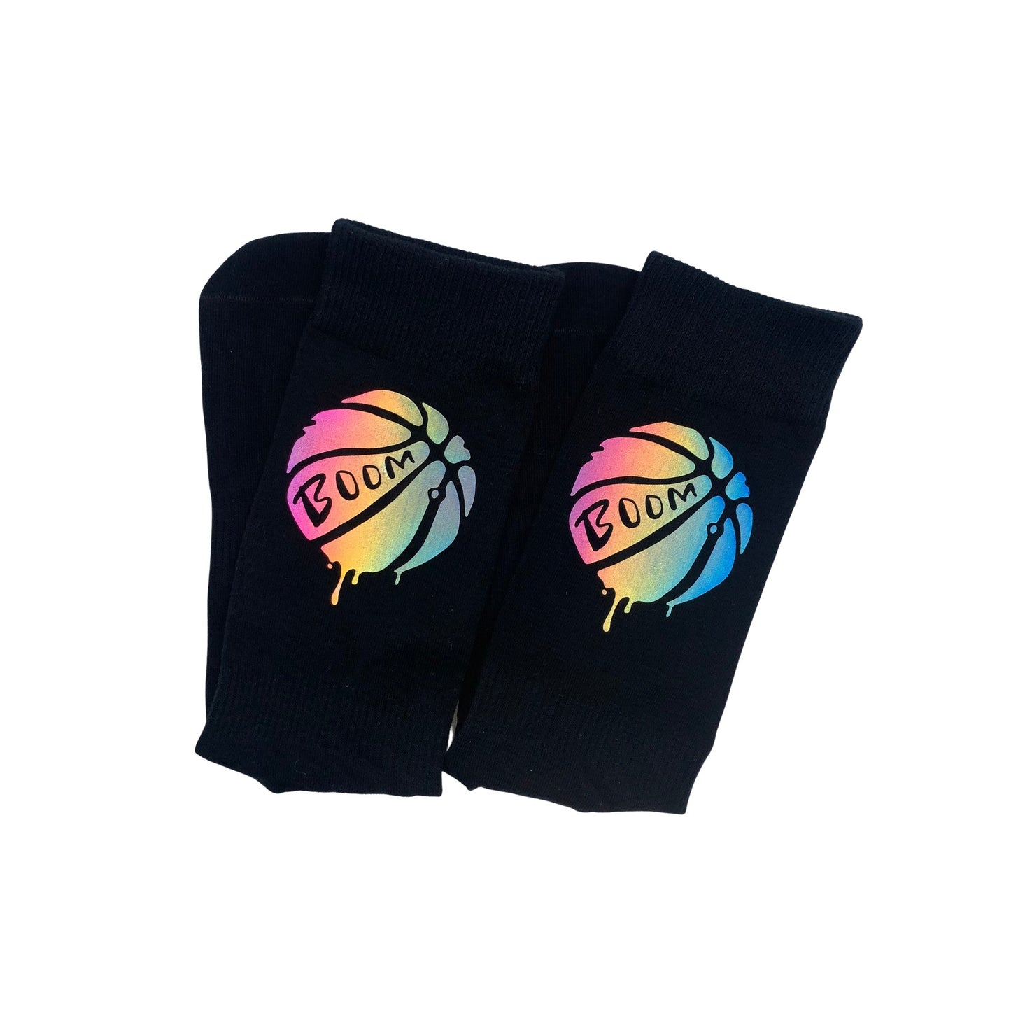 Reflective Basketball Crew Socks