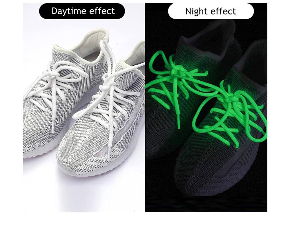 Round Glow in the Dark Laces
